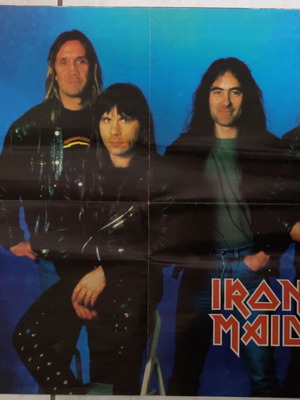 Iron Maiden Slayer double-sided poster used from Metal Hammer magazine