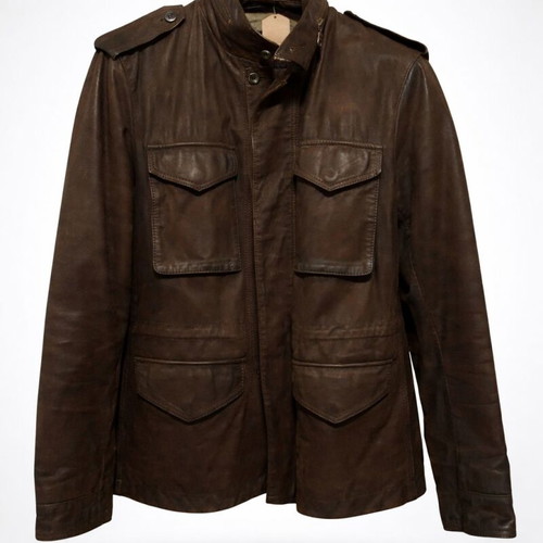Malboro Classics vintage leather field jacket (M-65) like new brown