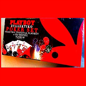 Ποκερ σετ Poker set '90s απο περιοδικο Playboy Τραπουλα + 150 μαρκες ΟΛΟΚΑΙΝΟΥΡΓΙΟ ΣΦΡΑΓΙΣΜΕΝΟ ΚΟΥΤΙ