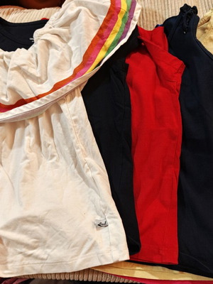 Marasil children's blouses used, pack of 6, colorful, sizes 110-116 cm