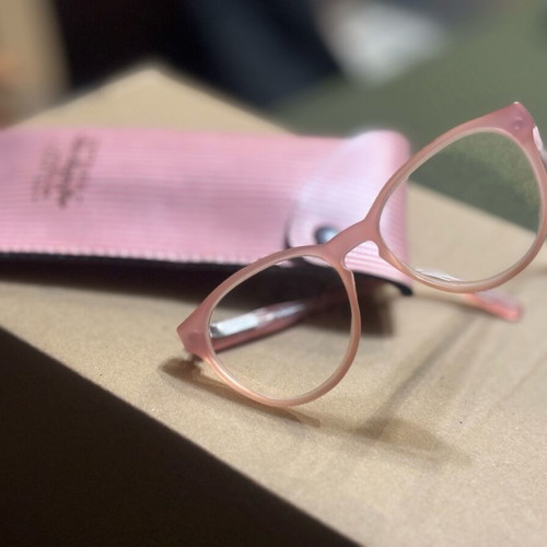 Children's glasses like new, pink plastic frame