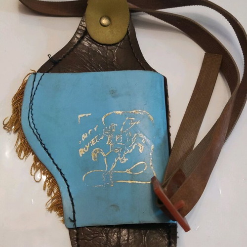 Children's leather holster used, collectible retro
