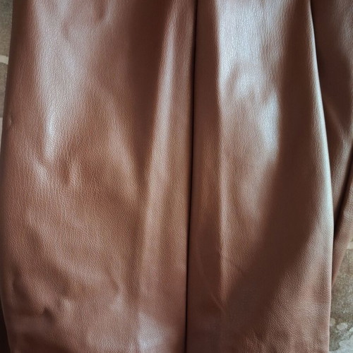 Zara leather-look pants brown like new, size S
