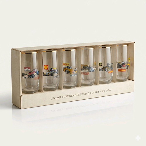 Bohemia glass F1 collectible glasses set of 6, new