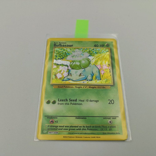 Bulbasaur 001/034 CLV 2023 Holo Pokemon card new