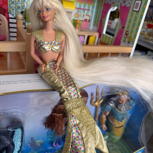 Retro Barbie Mermaid 1995 Jewel Hair