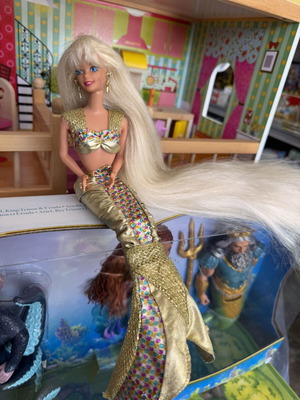 Retro Barbie Mermaid 1995 Jewel Hair
