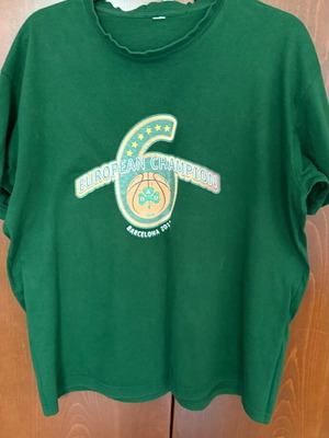 Panathinaikos Basketball T-shirt used, authentic, size XL