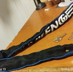 Anti-theft chain for motorcycle or bicycle like new with two keys