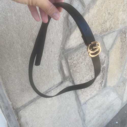 Women's belt black with gold, adjustable, new