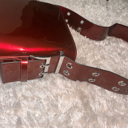 Zara shoulder bag used, red patent leather