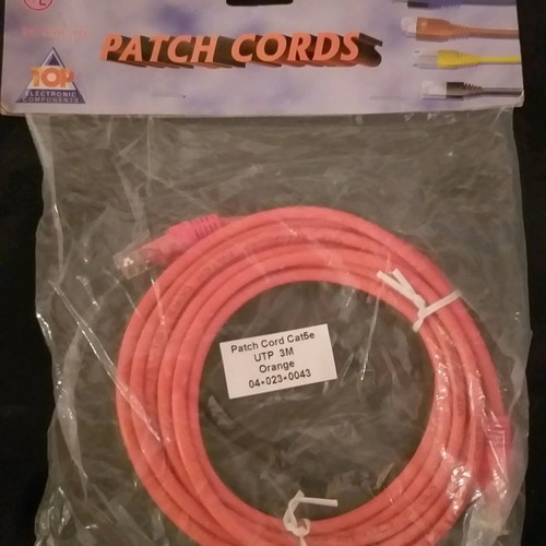 UTP CAT 5 cable 3m orange new