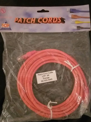 UTP CAT 5 cable 3m orange new
