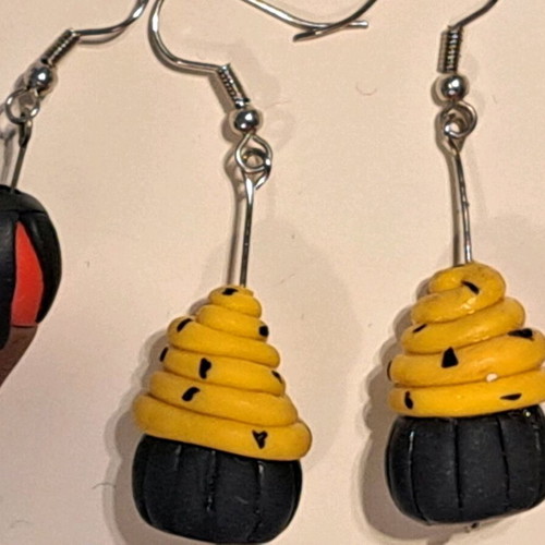 Children's earrings set like new, colorful, 6 pairs
