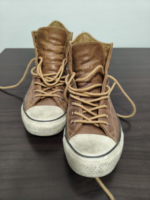 Converse Chuck Taylor 1 leather boots like new, brown, size 42