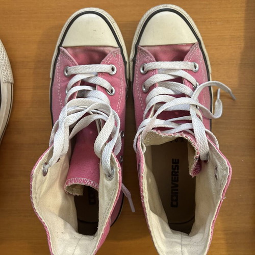 Converse All Star boots used, pink and red, size 37
