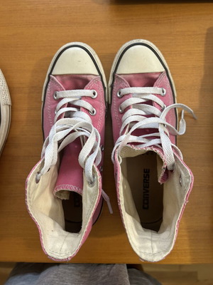 Converse All Star boots used, pink and red, size 37