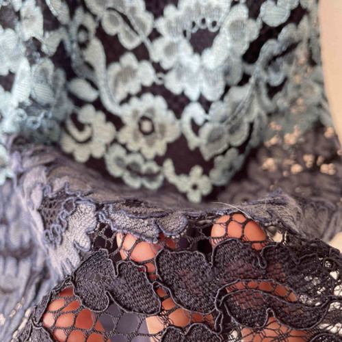 Louche lace dress Medium new with ombre blue shades