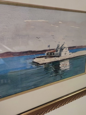 Signed Watercolor Painting by Dimitriou used, seascape