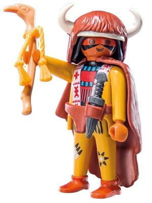 Playmobil Series 11 Buffalo Warrior figure, Indian