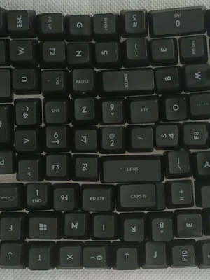 Keys for Logitech G413 keyboard used, black illuminated