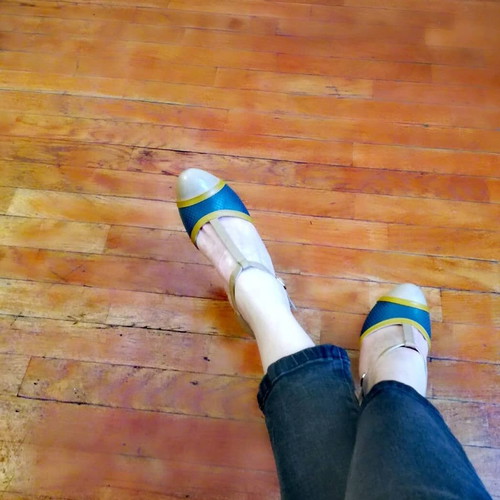 Italian handmade shoes used, size 38, blue and brown