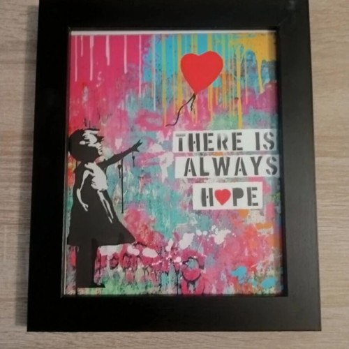 Pop Art set of 4 framed canvas prints like new