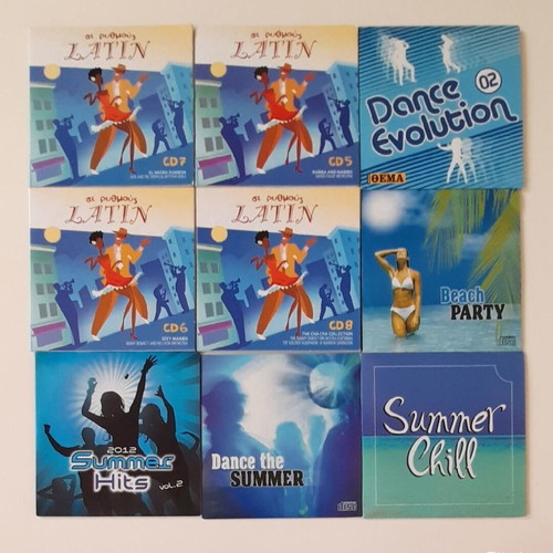 9 CDs with foreign songs new, 4 Latin, dance, summer hits