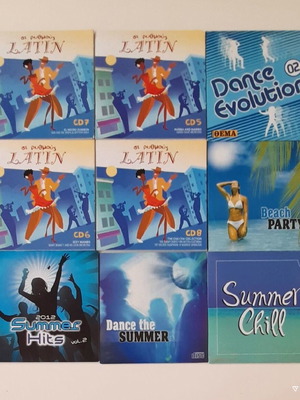 9 CDs with foreign songs new, 4 Latin, dance, summer hits