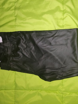 Leather women's leggings black size L (40) like new