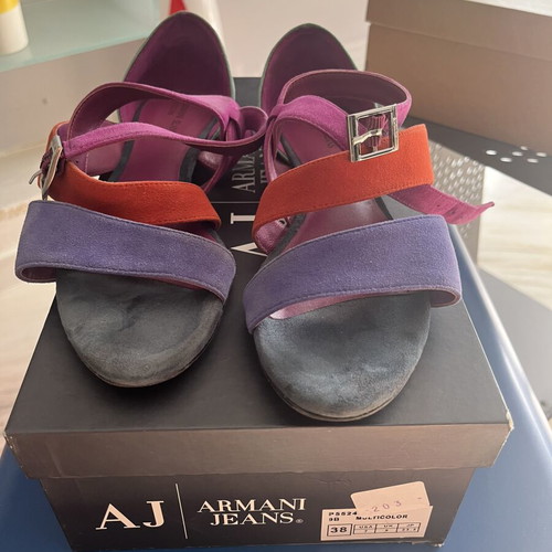 Armani Jeans sandals size 38 like new, multicolor