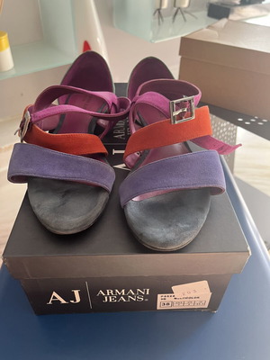 Armani Jeans sandals size 38 like new, multicolor