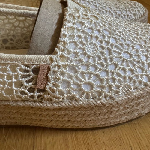 TOMS espadrilles like new, fabric, 4 cm heel, size 38