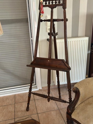 Antique wooden carved vintage easel