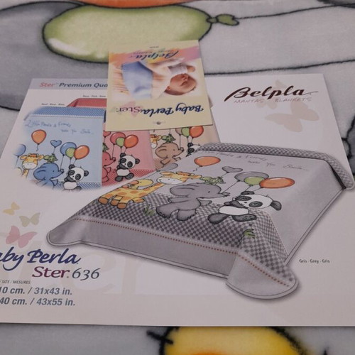 Velveteen Baby Crib Blanket 110x140 Belpla Ster 636 New