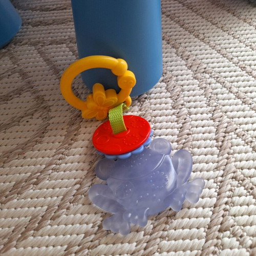 Teething lion for babies used