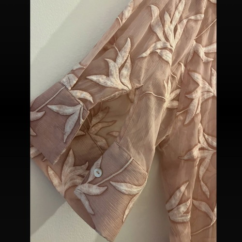 Zara dress kaftan large pink semi-transparent like new