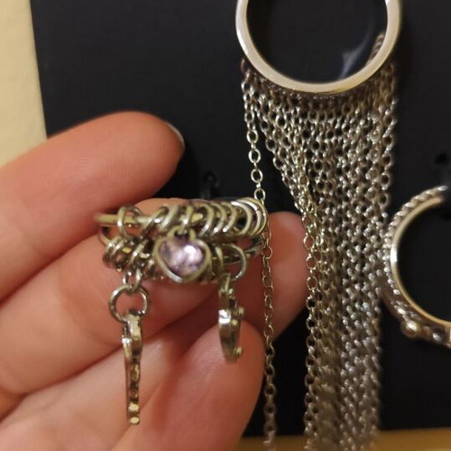Stradivarius rings new, pack of 5 silver, medium size