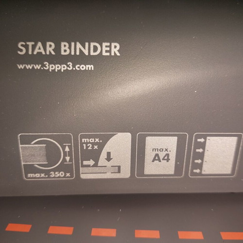 Star Binder plastic spiral binding machine like new