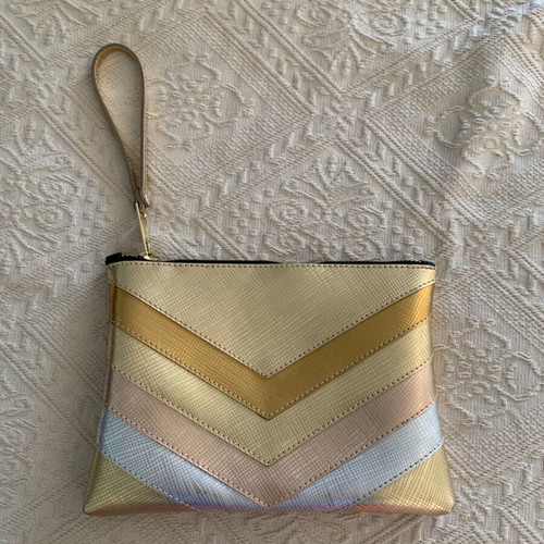 GUM evening pouch σαν καινούργιο σε χρυσό, ασημί και ροζ χρυσό