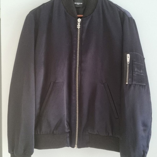 The Kooples navy satin bomber jacket brand new, size M