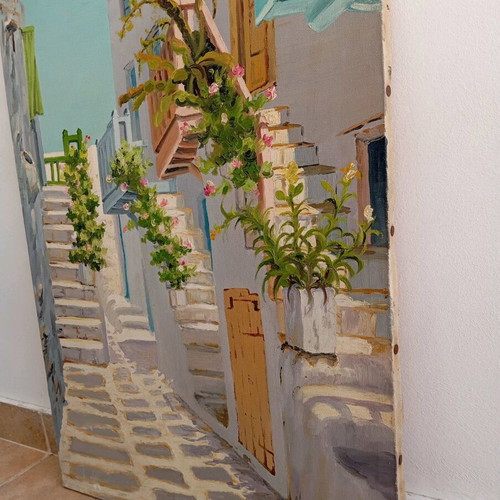 Oil painting canvas used, Manos Markantonakis, 50x70