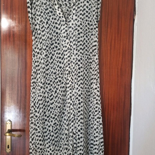 Ale spring dress like new, midi, semi-transparent, black and white