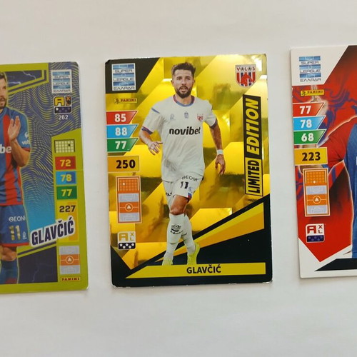 Panini Nemanja Glavcic σετ 3 κάρτες μεταχειρισμένο