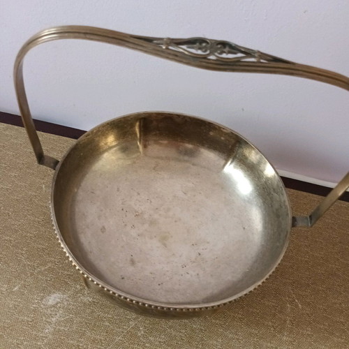 Silver-plated antique fondue bowl like new