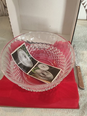 Vintage Cristal d Arques Maintenon French Crystal Fruit Bowl 22.5 cm mint