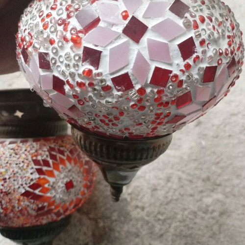 Lanterns used, set of 2 with beautiful designs
