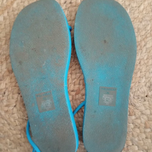 Pull & Bear sandals with laces size 39 used, blue turquoise