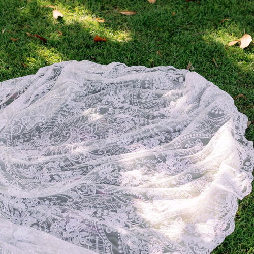 Demetrios wedding dress used with veil, mermaid style, off white