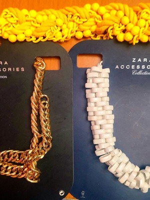 Zara necklace new white and gold